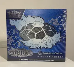 Pokemon Center ETB Stellar Crown Elite Trainer Box Sealed (small hole) - Image 1