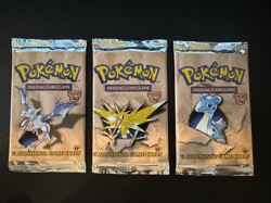 Pokemon Fossil *1st Edition* Booster Packs - Art Set (3 total) - Image 1