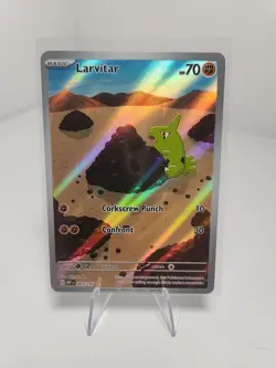 Pokemon TCG - Larvitar - Obsidian Flames 203/197 Illustration Rare Full Art Holo - Image 1