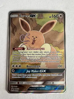 Pokemon TCG Eevee GX SM233 Full Art Black Star Promo Sun & Moon - Image 1