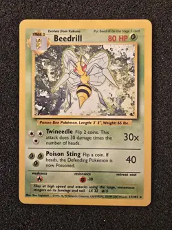 Beedrill 17/102 - Rare - LP - Base Set - Pokemon TCG - Image 1