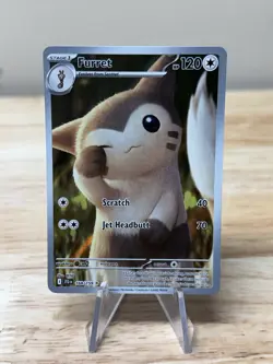 Pokemon TCG Furret 168/159 Sv09: Journey Together Illustration Rare NM - Image 1
