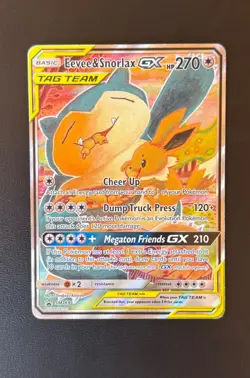 Eevee & Snorlax Gx Tag Team Pokemon 2019 Promo Sm169 - Image 1