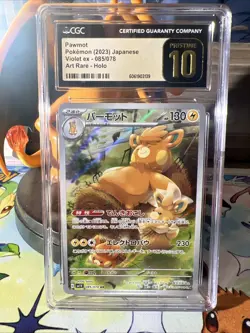 Pokemon Pawmot 085/078 (Japanese) Violet ex Full Art Rare Holo - CGC Pristine 10 - Image 1