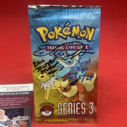 2006 Pokemon Booster Pack Series 3 Ultra Rare Sealed Erica Schroeder Signed JSA - Image 2