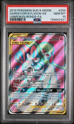 Gardevoir & Sylveon GX 204/214 Pokemon Unbroken Bonds PSA 10 - Image 1