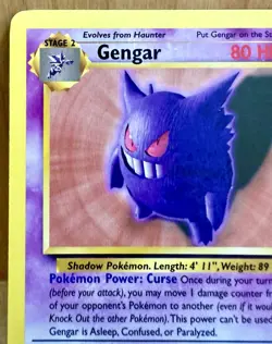 Gengar Pokemon TCG Fossil Set Unlimited 20/62 Rare Non-Holo LP - Image 5