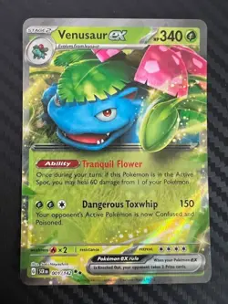 Pokemon TCG Venusaur EX Holo Double Rare Stellar Crown 001/142 NM - Image 1