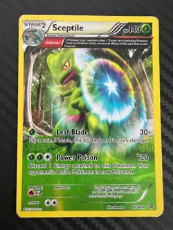 Pokemon TCG Sceptile (Omega) 9/160 Holo Rare XY Primal Clash Reverse Holo DMG - Image 1