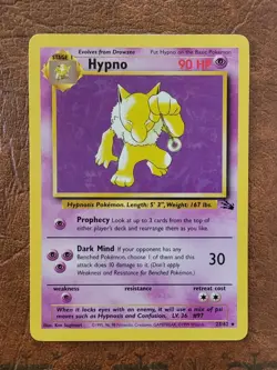 Hypno #23/62 Fossil Unlimited Pokemon TCG - Image 1