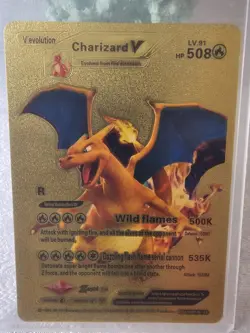 Charizard V Gold Foil Pokemon Card - Image 3