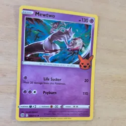 MEWTWO 056/172 POKEMON CARD (BRILLIANT STARS SET) TRICK OR TRADE HOLO - Image 3