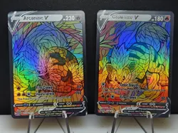 Arcanine & Growlithe CUSTOM Made Stained Glass Holo Van Gogh Cards LAST SET - Image 2