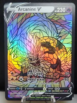 Arcanine & Growlithe CUSTOM Made Stained Glass Holo Van Gogh Cards LAST SET - Image 3