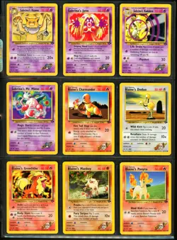 Pokemon GYM CHALLENGE Set NEAR COMPLETE Unlimited Edition NON HOLO Cards RARE ++ - Image 5