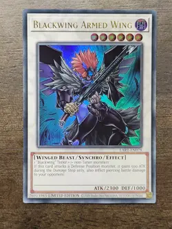 Yu-Gi-Oh Blackwing Armed Wing Lost Art Promotion Card LART-EN078 NM Near Mint - Image 1