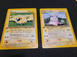 1st Edition Pokemon Marmeep Flaffy 65/111 Neo Genesis Set Lp Cards - Image 1