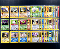 Pokemon GYM HEROES Set NEAR COMPLETE Unlimited Edition NON HOLO Cards Lot RARE + - Image 1