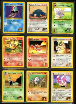 Pokemon GYM HEROES Set NEAR COMPLETE Unlimited Edition NON HOLO Cards Lot RARE + - Image 3