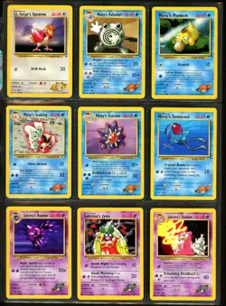 Pokemon GYM HEROES Set NEAR COMPLETE Unlimited Edition NON HOLO Cards Lot RARE + - Image 5