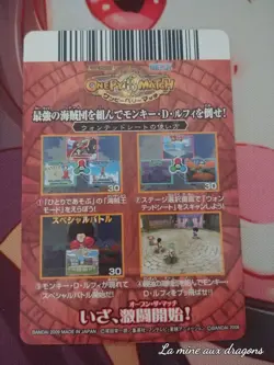 Carte One Piece Data Carddass OnePy Match Wanted Sheet 9 card Luffy memorial - Image 2
