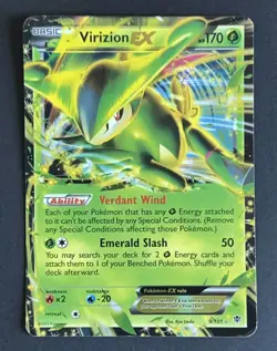 Pokemon TCG Virizion EX Rare Playing Card 9/101 Plasma Blast MP - Image 1
