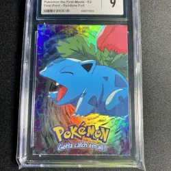 CGC 9 MINT Topps Ivysaur E2 RAINBOW FOIL HOLO First Print Pokemon Card psa - Image 1