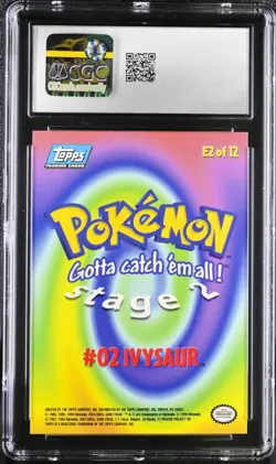 CGC 9 MINT Topps Ivysaur E2 RAINBOW FOIL HOLO First Print Pokemon Card psa - Image 3
