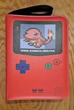 Nintendo Game Boy Pokemon Card Binder Master 4 Pocket Pages 9.5 x 7" - Image 1