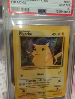 Pokemon EN Classic Collection Pikachu Holo Card PSA 10 Gem Mint - Image 1