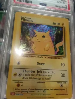 Pokemon EN Classic Collection Pikachu Holo Card PSA 10 Gem Mint - Image 3