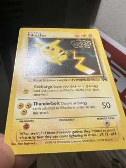 Pokemon TCG Pikachu #4 Stamped 1999 Black Star Promo Movie Collectible Card - Image 1