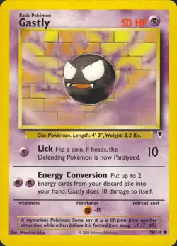 Gastly 76/110 Common Legendary Collection Pokemon Card LP - Image 1