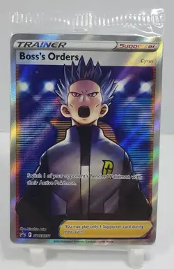 Pokemon Boss's Orders SWSH251 SEALED 4 Cards-1x Full Art-3x Holo Pokemon Card - Image 1