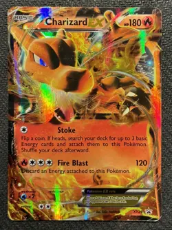Charizard EX XY29 Black Star Promo Holo Pokemon Card 2014 Rare small crease - Image 1