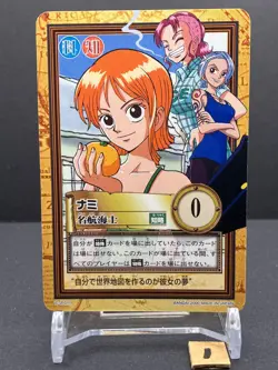 Nami ONE PIECE Carddass Hyper Battle Promo Card TCG Japanese 2000 C-JF01.1 [AM1] - Image 1