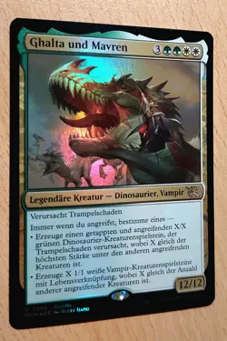 Mtg Magic: # FOIL # Ghalta und Mavren, DEUTSCH, Top Dinosaurier 12/12 Legende - Image 2