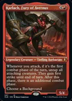 MTG KARLACH, FURY OF AVERNUS 507 FOIL EXC KARLACH, FURIA DELL'AVERNO CLB-X EN - Image 1