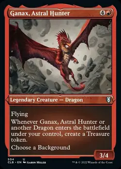 MTG GANAX, ASTRAL HUNTER 504 FOIL EXC - GANAX, CACCIATORE ASTRALE - CLB-X EN - Image 1