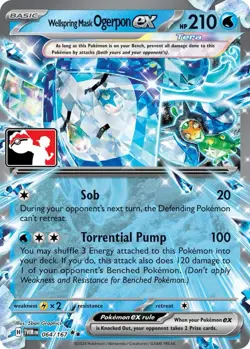 Wellspring Mask Ogerpon ex Prize Pack 7 - Pokemon Twilight Masquerade 064/167 - Image 1