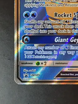🔥 Clean Blastoise GX SM189 - 2019 Black Star Promo - Full Art Holo NM - Image 3