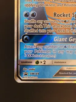 🔥 Clean Blastoise GX SM189 - 2019 Black Star Promo - Full Art Holo NM - Image 4