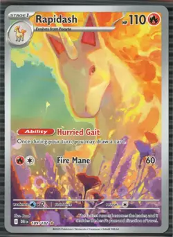 2025 Pokemon Sv10 Dri EN-Destined Rivals #189 Rapidash - Image 1