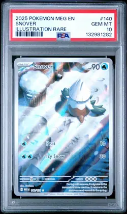 2025 Pokemon MEG EN-Mega Evolutions #140 SNOVER IR PSA 10 - 132981282 - Image 1