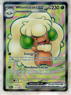 2025 Pokemon SV: WHT EN-White Flare #157/086 Whimsicott ex UR - Image 1