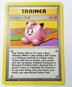 Pokemon TCG Clefairy Doll Base Set 70/102 Regular Unlimited Rare - Uncirculated - Image 1