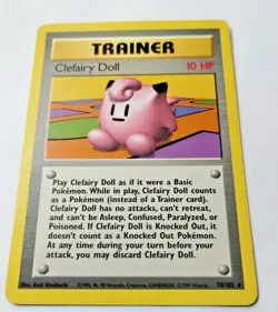 Pokemon TCG Clefairy Doll Base Set 70/102 Regular Unlimited Rare - Uncirculated - Image 2
