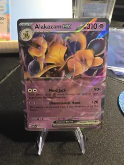Alakazam ex (Error No Star Pattern) Pokemon 151 BLACK STAR Promo #050 Holo - Image 1