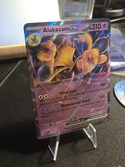 Alakazam ex (Error No Star Pattern) Pokemon 151 BLACK STAR Promo #050 Holo - Image 2
