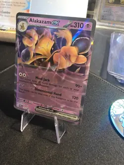 Alakazam ex (Error No Star Pattern) Pokemon 151 BLACK STAR Promo #050 Holo - Image 3